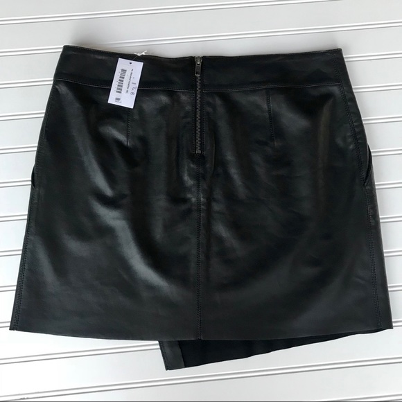 NWT Helmut Lang Lamb Leather Black Skirt Size 8 - Picture 8 of 8